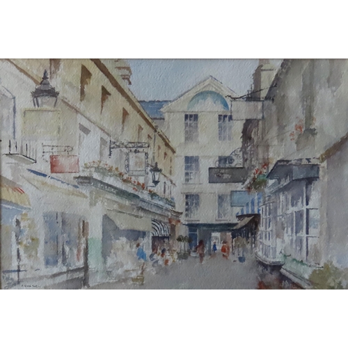 527 - FRANCIS RUSSELL FLINT (1915-1977) 'NORTHUMBERLAND PLACE, BATH' WATER COLOUR/PAPER, signed in lower l... 