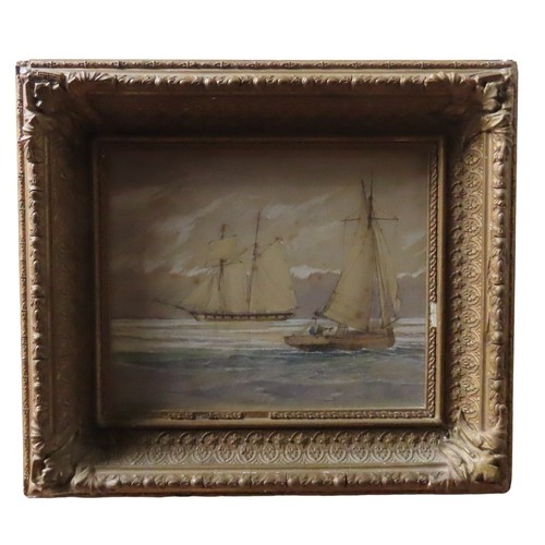 498 - J C FOWELL (1891-1970) MARITIME SCENE 1917WatercolourGlazed and framed 26.5cm x 21cm... 