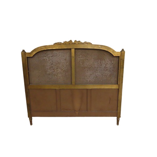 70 - BERGERE HEADBOARDSome damage/loss to top rail, caning goodWidth 162cm x Height 146cm