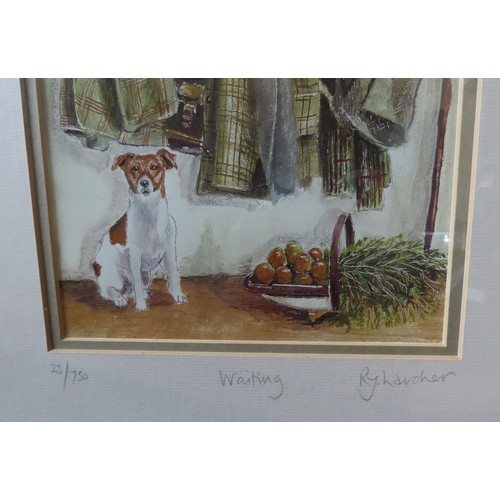 447 - REBECCA LARDNER 'WAITING'Limited colour print.Signed and numbered 23/750Framed and glazed.19cm x 25c... 