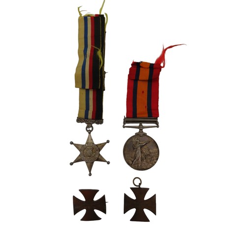 441 - A GROUP OF THREE MEDALS AWARDED TO PTE. D.C STEWART, KIMBERLEY TOWN GUARD, Queen's South Africa 1899... 