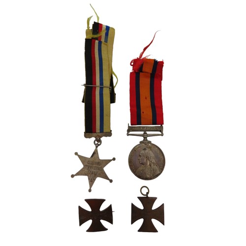 441 - A GROUP OF THREE MEDALS AWARDED TO PTE. D.C STEWART, KIMBERLEY TOWN GUARD, Queen's South Africa 1899... 