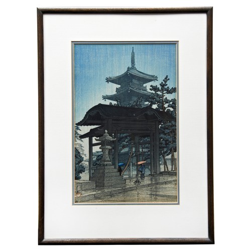 731 - KAWASE HASUI (1883-1957)Sanshu Zentsuji (The Zentsuji Temple in Rain, Sanuki Province) woodblock pri... 