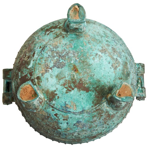 36 - A BRONZE TRIPOD VESSEL 'DING' EASTERN ZHOU(771-256 BC)青铜乳钉雷纹鼎 西周(771-256 公元前)the Eastern Zhou Dynast... 