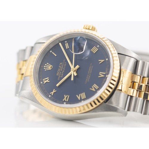 206 - 1996 ROLEX DATEJUST WATCH Rolex Datejust in 18ct gold/stainless steel, reference 16233. Featuring a ... 