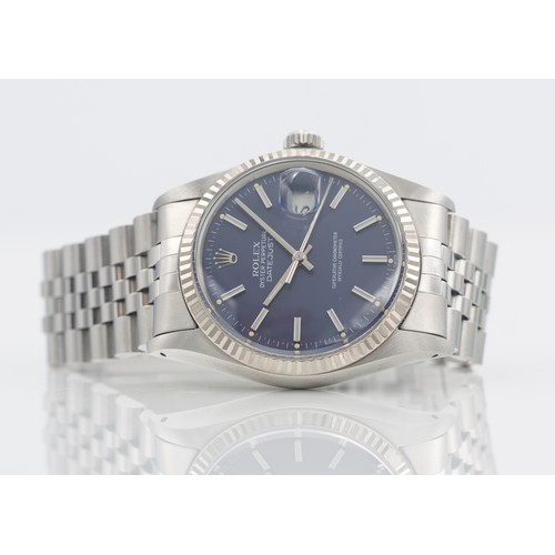 207 - 1984 OYSTER DATEJUST WATCH A 1984 Rolex Oyster Perpetual reference 16014 DateJust automatic wristwat... 