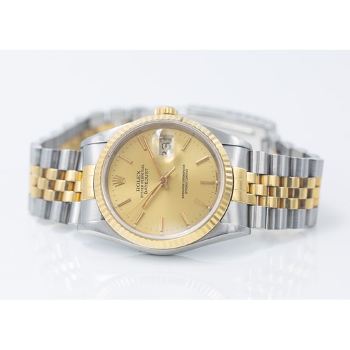 208 - C.1989 ROLEX DATEJUST WATCHClassic neo-vintage Rolex Datejust, reference 16233, featuring a 36mm sta... 