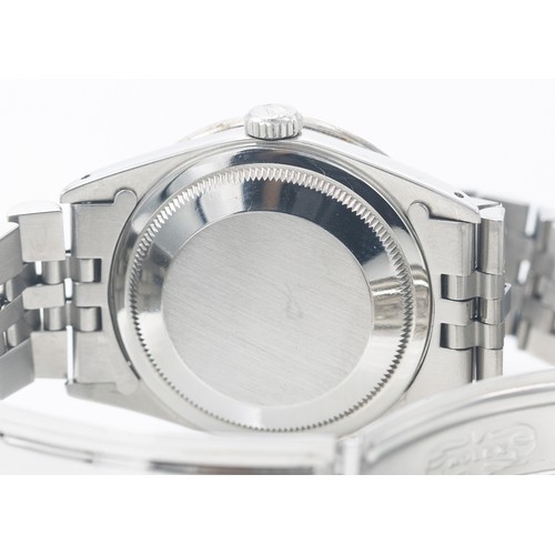 209 - 1990 ROLEX DATEJUST WATCHA Rolex Oyster Perpetual Datejust, featuring stainless steel strap and 36mm... 