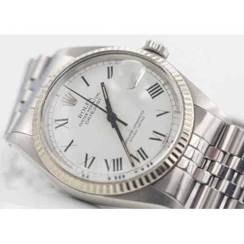 211 - 1979-80 ROLEX DATEJUST BUCKLEY WATCHA gentleman's 34mm Rolex stainless steel (16014) 1979-80 Oyster ... 