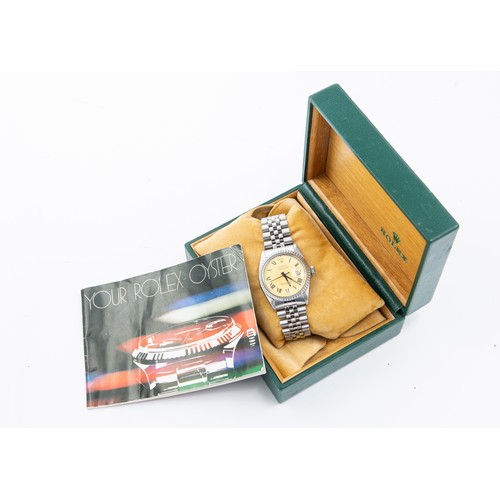 212 - 1981 ROLEX DATEJUST BUCKLEY WATCHRolex Datejust (reference 16030), c.1981 with a circular cream pati... 