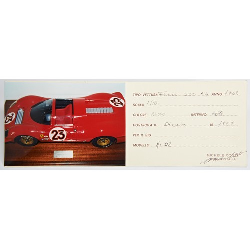 37 - 1:10 FERRARI P4 MODEL BY MICHELE CONTINumber #02Highly detailled handmade 1:10 scale model of the 19... 