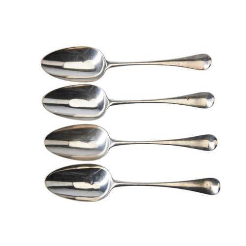 40 - GEORGE III SILVER SET OF FOUR TABLE SPOONS, 9.5OZPROVENANCE: The Dr. Christopher Morris Collection, ... 