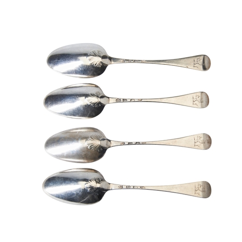 40 - GEORGE III SILVER SET OF FOUR TABLE SPOONS, 9.5OZPROVENANCE: The Dr. Christopher Morris Collection, ... 