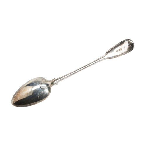 68 - LARGE FIDDLE THREAD PATTERN BASTING SPOON, LONDON 1861 Engraved with a crest32 cm.193 g.... 