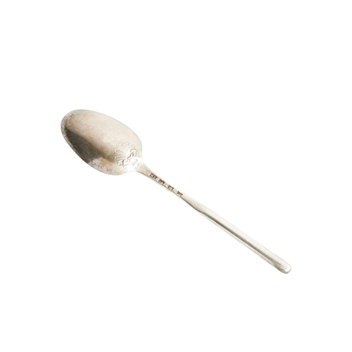 76 - SHELL HEAL MARROW SPOON, LONDON 1752 22.8 cm57 g