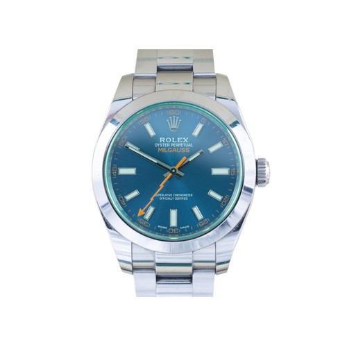 222 - 2018 ROLEX OYSTER MILGAUSS 116400 WATCHThe name Milgauss was created by Rolex; Mil coming from Mille... 