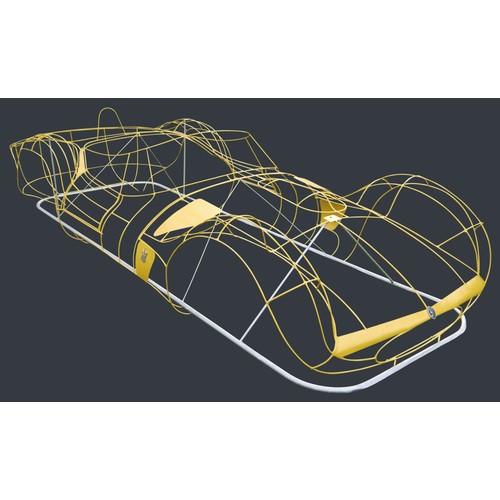 48 - MASERATI TIPO 61 BIRDCAGE BODY BUCKThis full-scale wire frame model was produced by Paul Weldon's we... 