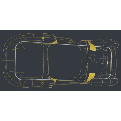 48 - MASERATI TIPO 61 BIRDCAGE BODY BUCKThis full-scale wire frame model was produced by Paul Weldon's we... 