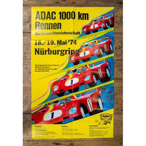 81 - FIVE 1970S GERMAN NURBURGRING RACING POSTERS