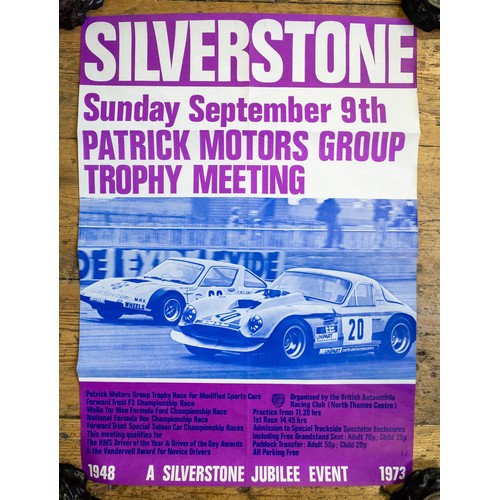 80 - TEN 1970S SILVERSTONE RACING POSTERSAll from various jubliee events of the period. 65 x 47cm wide.... 