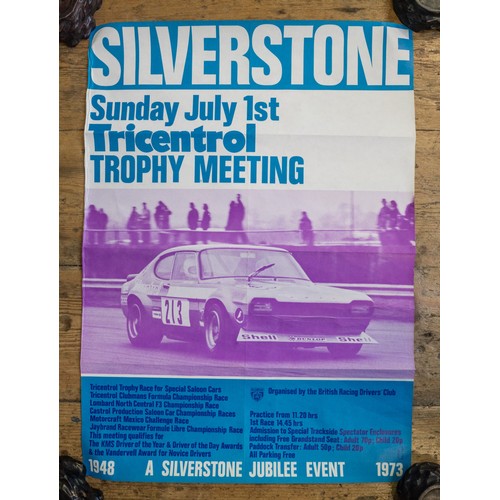 80 - TEN 1970S SILVERSTONE RACING POSTERSAll from various jubliee events of the period. 65 x 47cm wide.... 