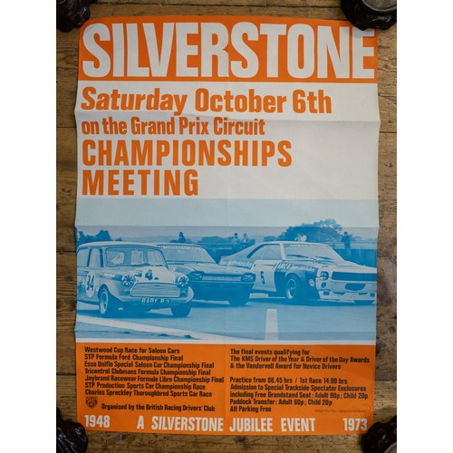 80 - TEN 1970S SILVERSTONE RACING POSTERSAll from various jubliee events of the period. 65 x 47cm wide.... 