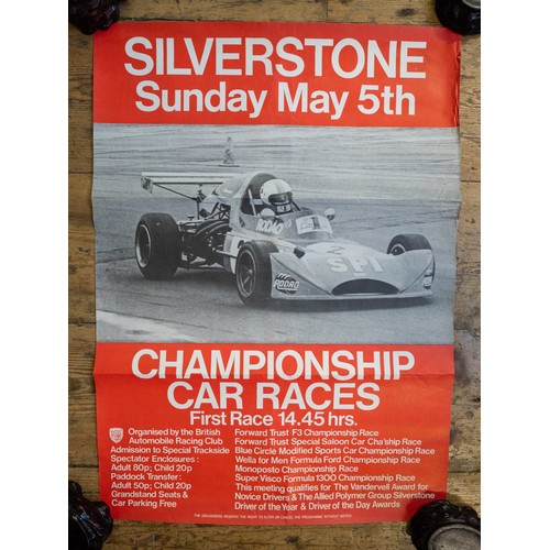 80 - TEN 1970S SILVERSTONE RACING POSTERSAll from various jubliee events of the period. 65 x 47cm wide.... 