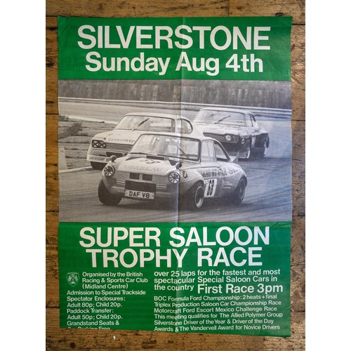 80 - TEN 1970S SILVERSTONE RACING POSTERSAll from various jubliee events of the period. 65 x 47cm wide.... 