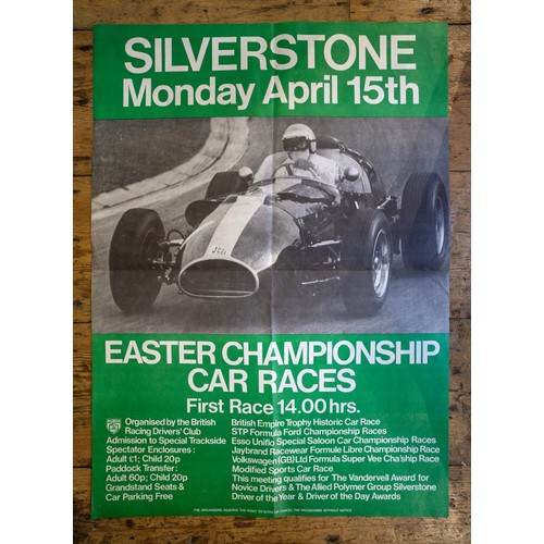 80 - TEN 1970S SILVERSTONE RACING POSTERSAll from various jubliee events of the period. 65 x 47cm wide.... 