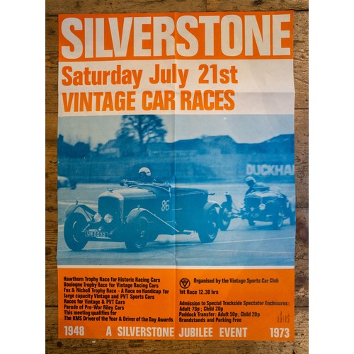 80 - TEN 1970S SILVERSTONE RACING POSTERSAll from various jubliee events of the period. 65 x 47cm wide.... 