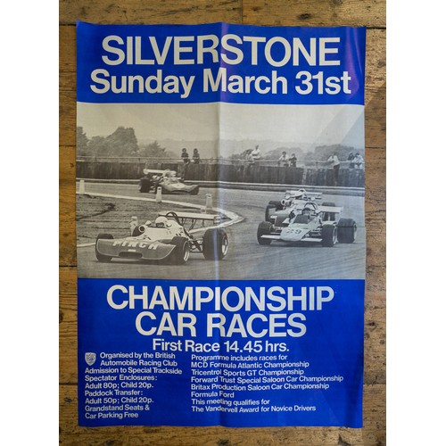 80 - TEN 1970S SILVERSTONE RACING POSTERSAll from various jubliee events of the period. 65 x 47cm wide.... 