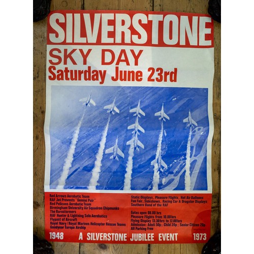 85 - A COLLECTION OF SIX 1973 SILVERSTONE JUBILEE POSTERSVintage Car Races, April 28thBARC Championship C... 