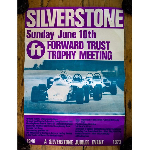 85 - A COLLECTION OF SIX 1973 SILVERSTONE JUBILEE POSTERSVintage Car Races, April 28thBARC Championship C... 