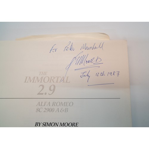 11 - TWO ALFA-ROMEO VOLUMES BY SIMON MOOREThe Immortal 2.9 The exotic Alfa Romeo 2.9 of which fewer than ... 