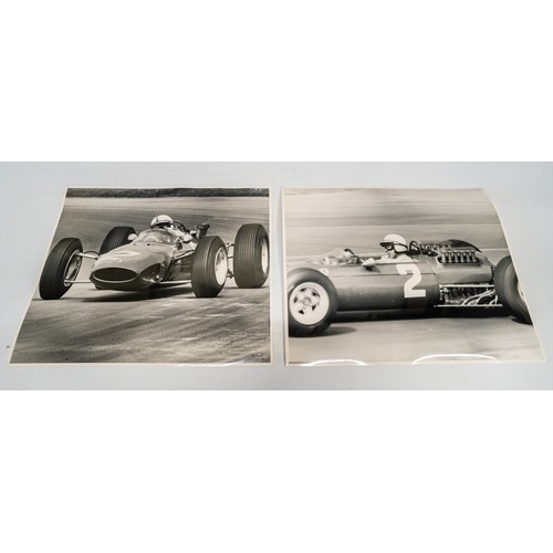 61 - FIVE LARGE JOHN SURTEES FERRARI PHOTOGRAPHSBlack and white copies, ranging from 25 x 30cm to 25 x 37... 