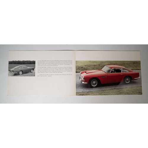 105 - ASTON-MARTIN DB4 SALOON BROCHURECard covers, colour 6-page brochure, outlining details and specifica... 