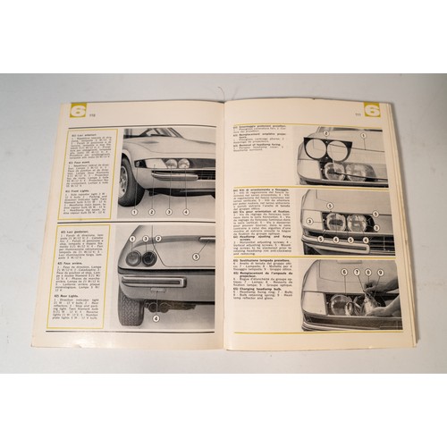 92 - 1969-70 FERRARI 365 GTB/4 OPERATING AND MAINTENANCE HANDBOOK