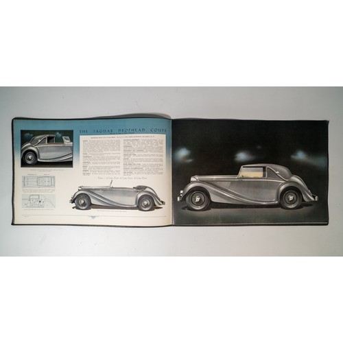 104 - JAGUAR SS CARS LTD.Brochure including inside of SS100 model. Black card covers, with 16 pages of col... 