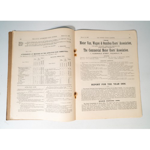 60 - 50+ COPIES OF THE AUTOMOBILE CLUB/ROYAL AUTOMOBILE CLUB JOURNAL - 1904 TO 1910A good selection of Ed... 