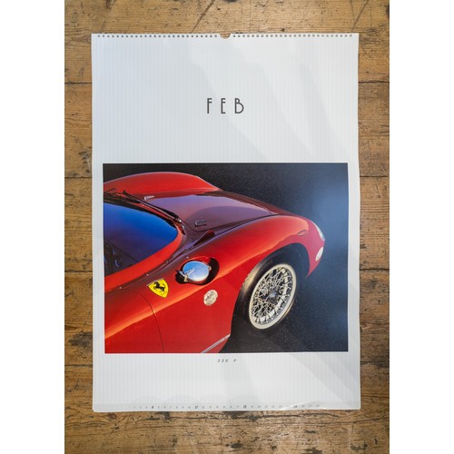 82 - TWO FERRARI CALENDARS FROM 1980, 19901980 Ferrari Calendar, complete with Enzo Ferrari-Signed Card (... 