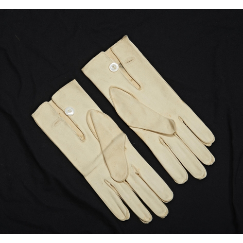 397 - A COLLECTION OF GLOVES, MAINLY 19TH CENTURY; a pair of ladies cotton long sleeved gloves.anda simila... 