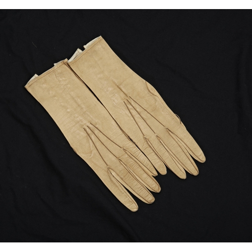 397 - A COLLECTION OF GLOVES, MAINLY 19TH CENTURY; a pair of ladies cotton long sleeved gloves.anda simila... 