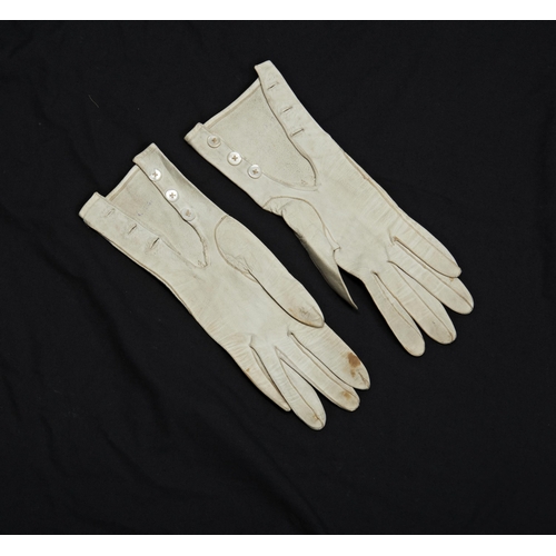 397 - A COLLECTION OF GLOVES, MAINLY 19TH CENTURY; a pair of ladies cotton long sleeved gloves.anda simila... 