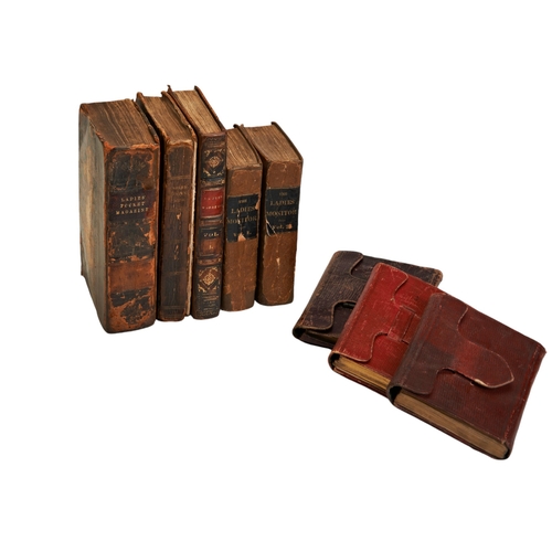 381 - TWO VOLUMES OF THE LADIES MONITOR, THREE VOLUMES OF THE LADIES POCKET MAGAZINE, TWO VOLUMES OF THE A... 