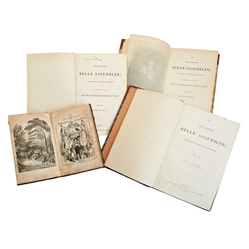 383 - THREE VOLUMES OF THE NEW MONTHLY BELLE ASSEMBLEE ALONG WITH ONE VOLUME OF THE ENGLISHWOMAN'S DOMESTI... 