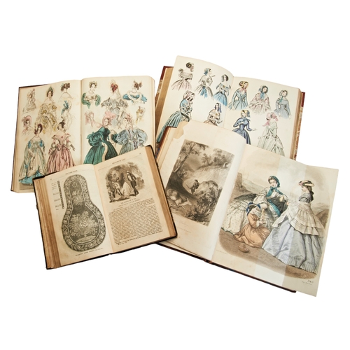 383 - THREE VOLUMES OF THE NEW MONTHLY BELLE ASSEMBLEE ALONG WITH ONE VOLUME OF THE ENGLISHWOMAN'S DOMESTI... 