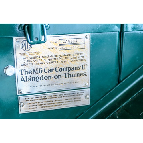 325 - 1949 MG TC “Midget”Registration Number: FDM 841Chassis number: TC9164 Recorded Mileage: 15 miles sin... 