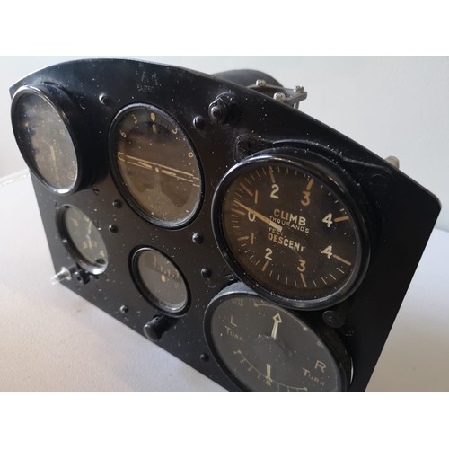 89 - A SUPERMARINE SPITFIRE MK5B BLIND FLYING PANELAn original WWII cockpit instrument panel, designed fo... 