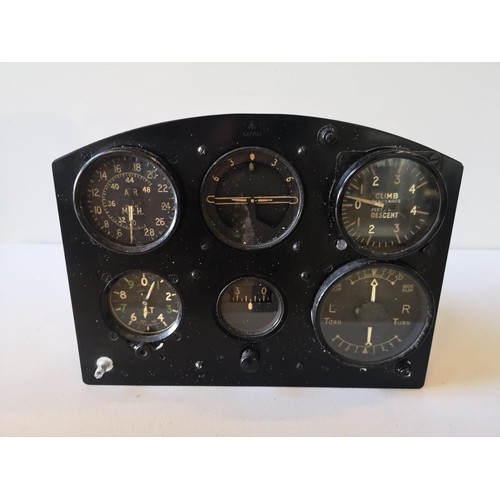 89 - A SUPERMARINE SPITFIRE MK5B BLIND FLYING PANELAn original WWII cockpit instrument panel, designed fo... 