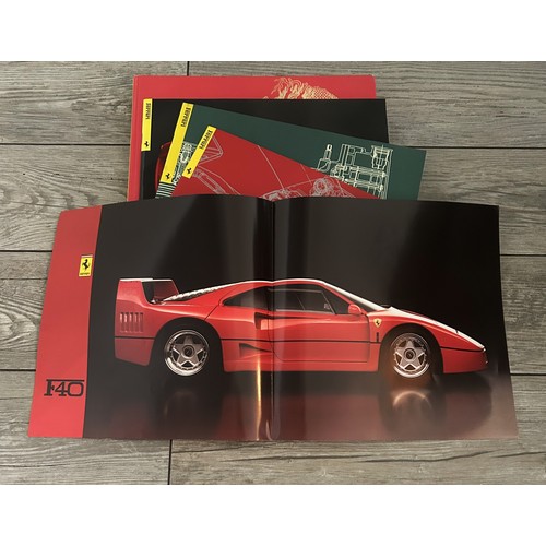 139 - FERRARI F40, 456, 550, 355 BROCHURES, PLUS FERRARI BOOKF40 - Large fold out formatLarge format broch... 